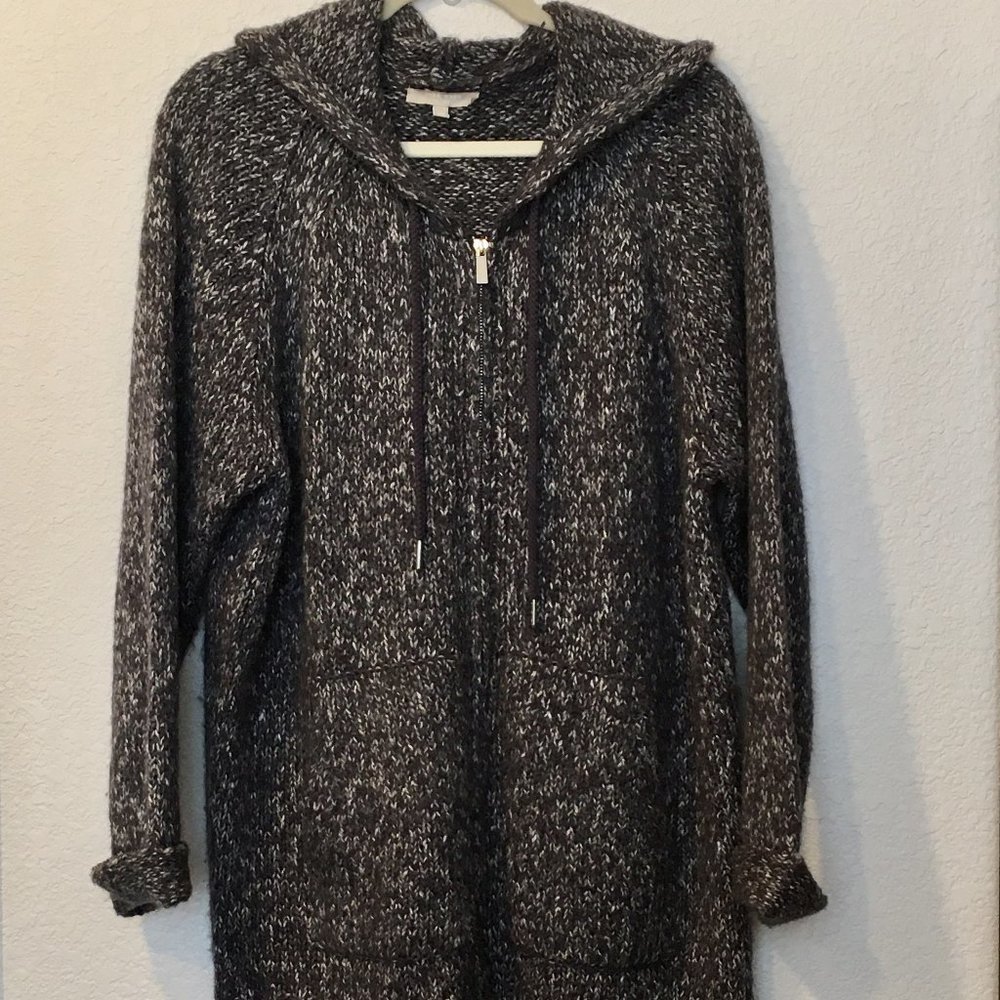 Joan Vass Sweatshirt-Style Sweater Tunic - S/M